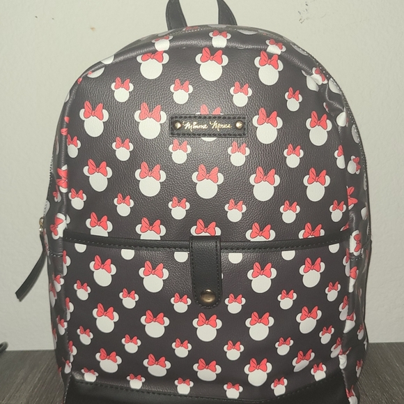 DISNEY MINNIE MOUSE LOGO LARGE BACKPACK BAG GREAT FOR TRAVEL SCHOOL AND MORE - Picture 4 of 13